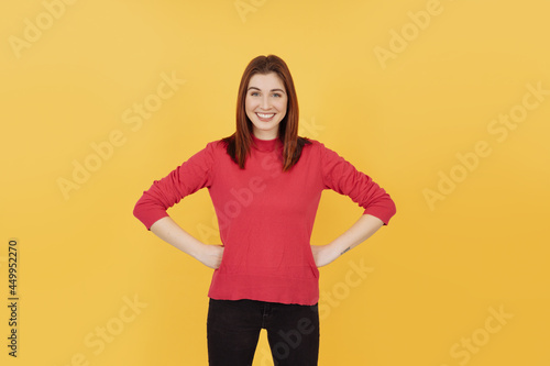 Attractive young woman with a confident determined attitude