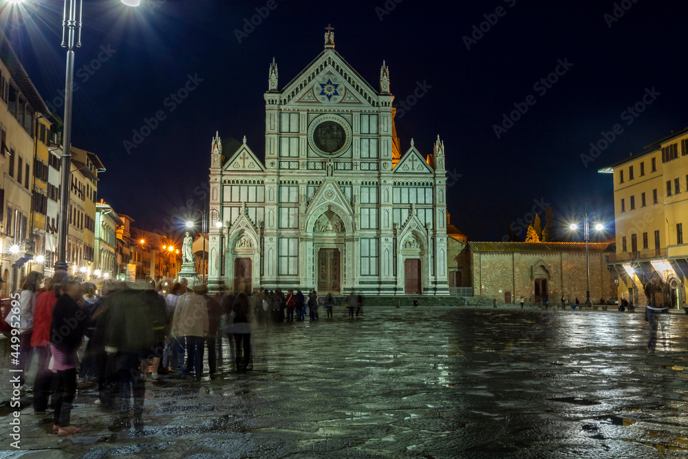 Santa Croce on a summer night in Florence
