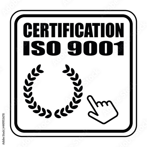 Logo certification iso 9001.