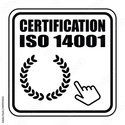 Logo certification iso 14001.