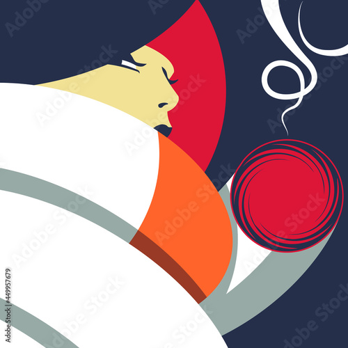 Global Health - Drug Abuse - elegant woman trapped by cigarette