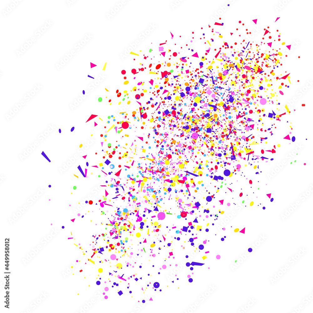 Confetti. Explosion. Texture with colored elements on white. Geometric background. Pattern for design. Print for banners, posters, flyers and textiles. Greeting cards Confetti. Explosion. Texture with colored elements on white. Geometric background. Pattern for design. Print for banners, posters, flyers and textiles. Greeting cards
