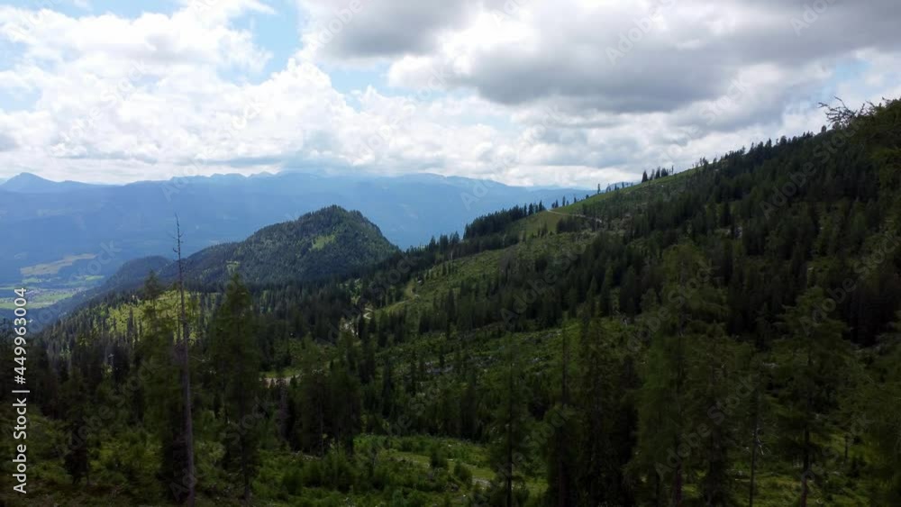 Aerial view over the Austrian Alps and Aussee area from Mount Loser - travel photography by drone Aerial view over the Austrian Alps and Aussee area from Mount Loser - travel photography by drone