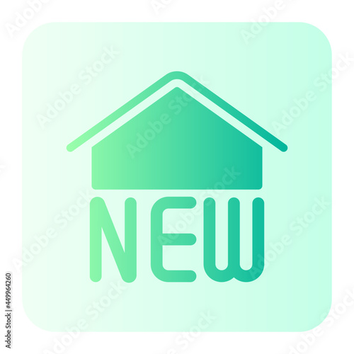 new home flat gradient icon