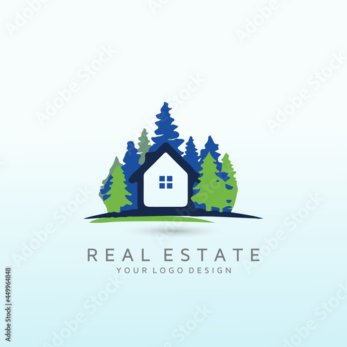 a simple, outdoorsy, memorable logo for a vacant land buying and selling tree