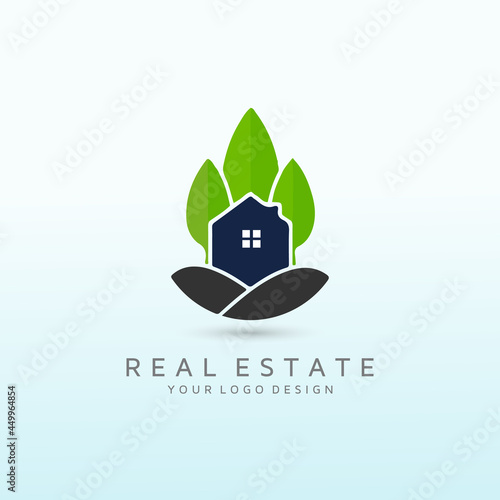 a simple, outdoorsy, memorable logo for a vacant land buying and selling tree