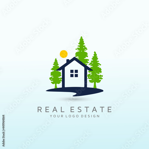 a simple, outdoorsy, memorable logo for a vacant land buying and selling tree