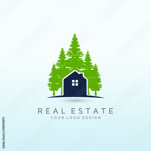 a simple, outdoorsy, memorable logo for a vacant land buying and selling tree
