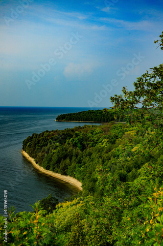 Lake Michigan shoreline at Sven's Bluff, overlooking Green Bay photo