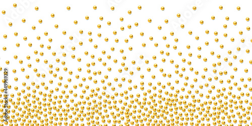 Golden luxury background with beads. Vector illustration.
