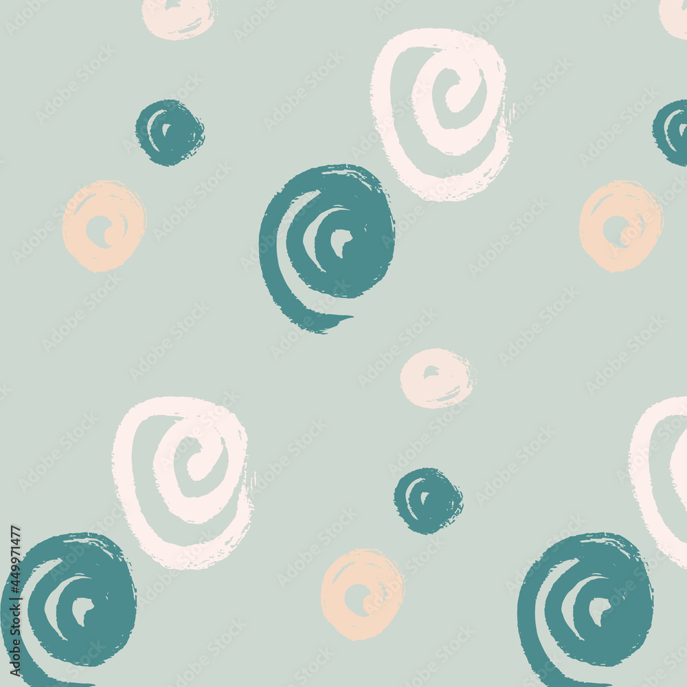 Vector pattern of spirals. Calligraphic style. Brush strokes. Ink style. Green and beige. Doodle. Hand drawing. Minimalism Vector pattern of spirals. Calligraphic style. Brush strokes. Ink style. Green and beige. Doodle. Hand drawing. Minimalism