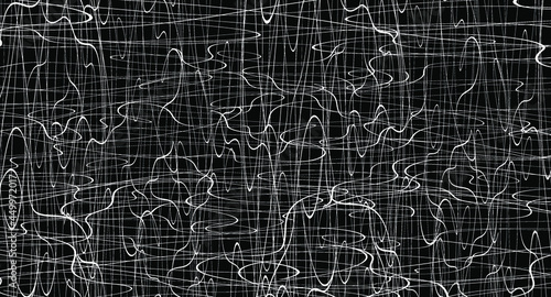 White chaotic lines background. Hand drawn lines. Tangled chaotic pattern. Vector illustration.