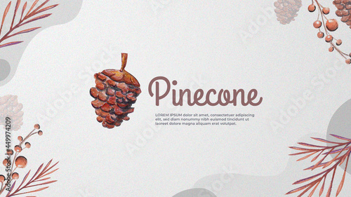 Handdrawn Pinecone Background