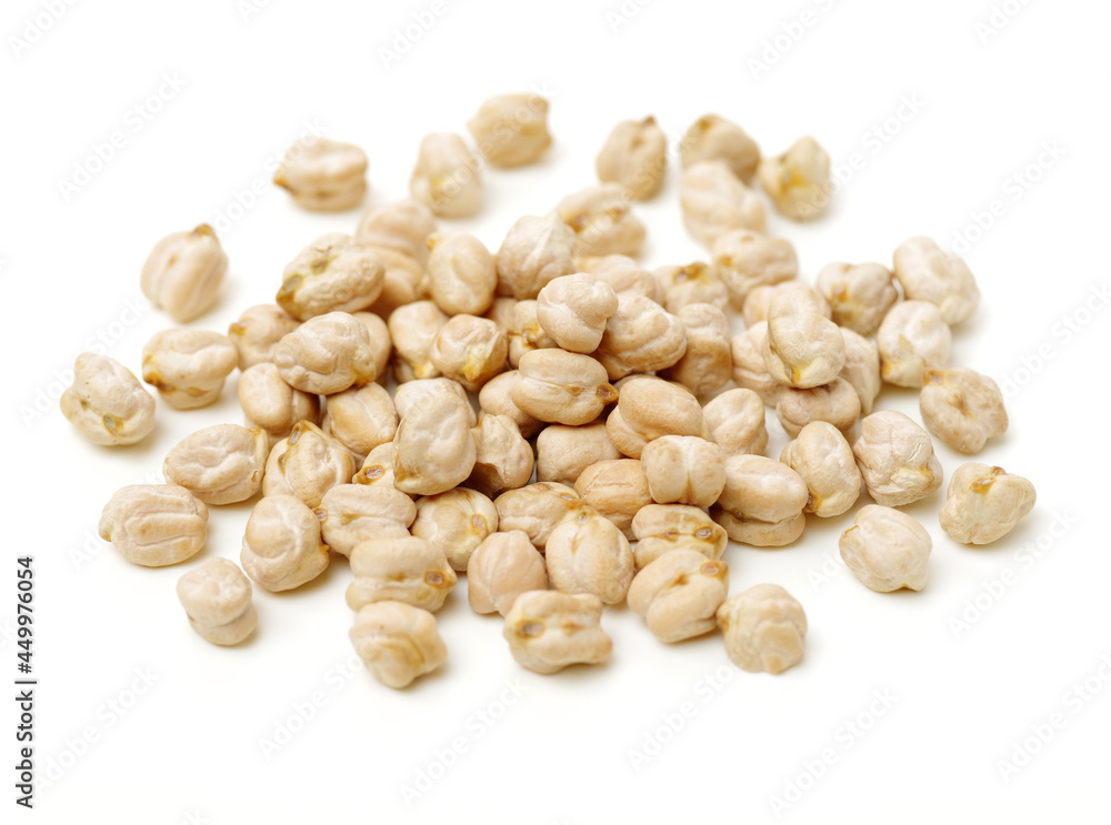 Chickpeas isolated on a white background Chickpeas isolated on a white background