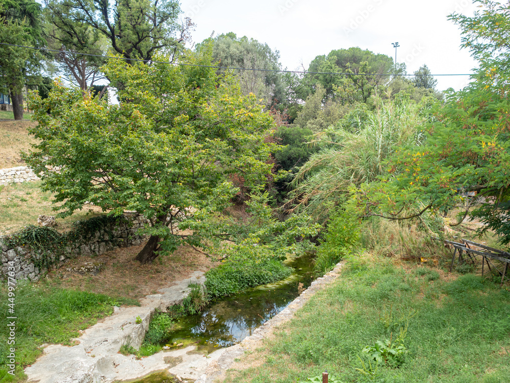 little stream in small provencal village in the French Riviera back country little stream in small provencal village in the French Riviera back country