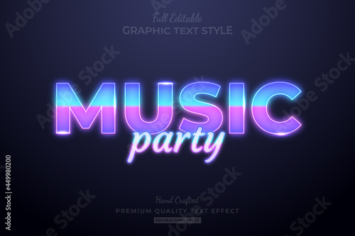 Music Party Gradient Editable Premium Text Effect Font Style