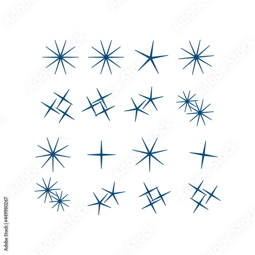 Vector sparkles icon set. Star element