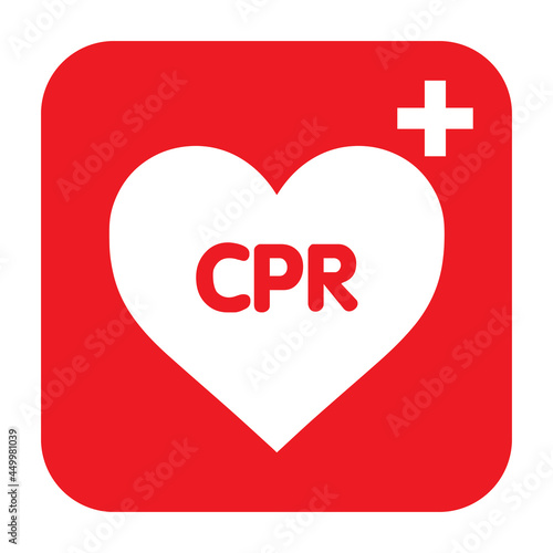 heart cpr medical icon vector design