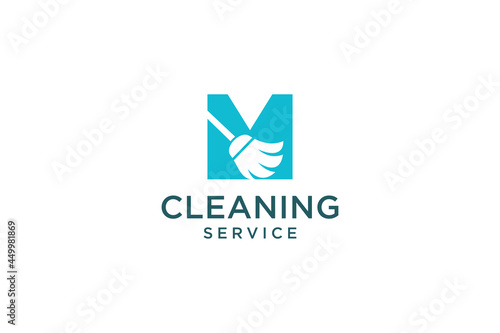 Letter M for cleaning clean service Maintenance for car detailing, homes logo icon vector template.