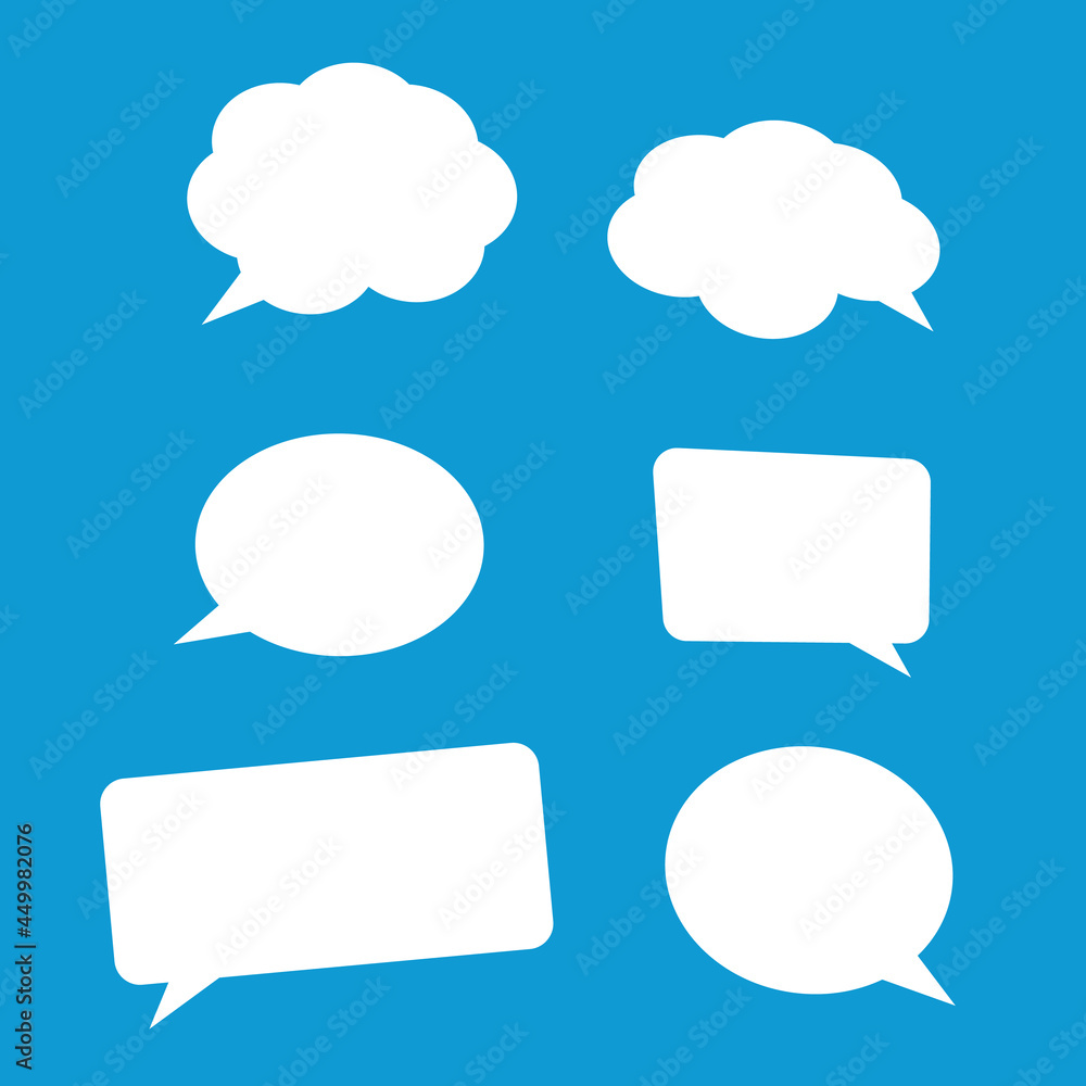 Speech bubbles isolated vector set. Cloud bubble speech for communication Speech bubbles isolated vector set. Cloud bubble speech for communication