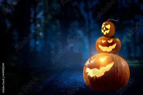 Halloween design with pumpkins © Sergey Nivens