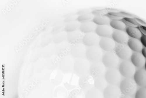 Closeup of golf ball