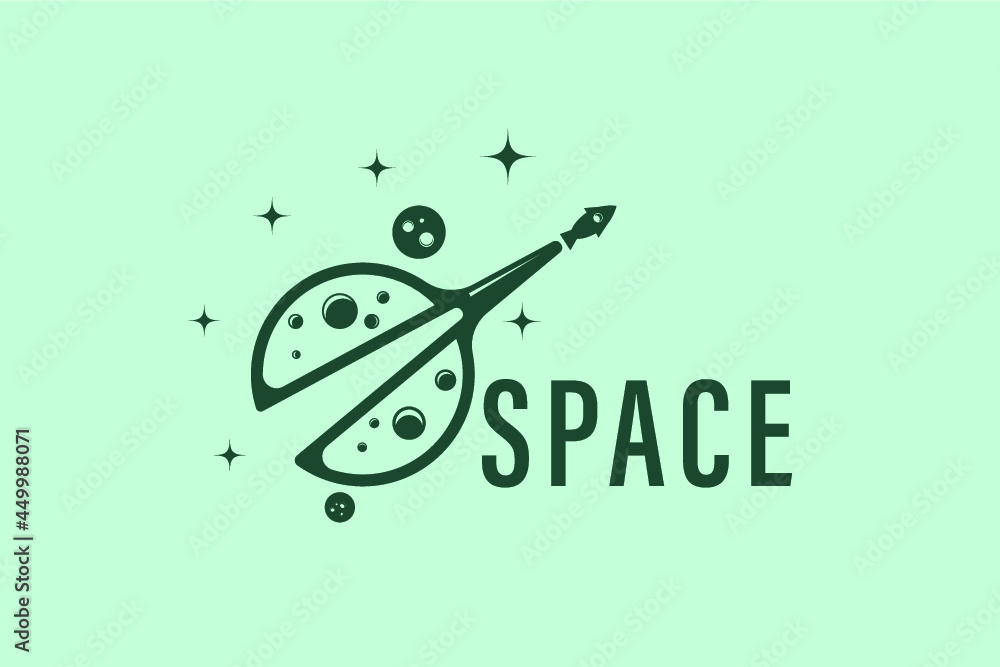 Space illustration logo concept