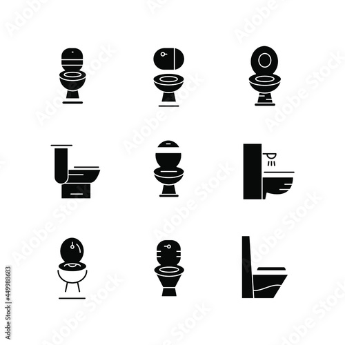 toilet icon set.  toilet pack symbol vector elements for infographic web