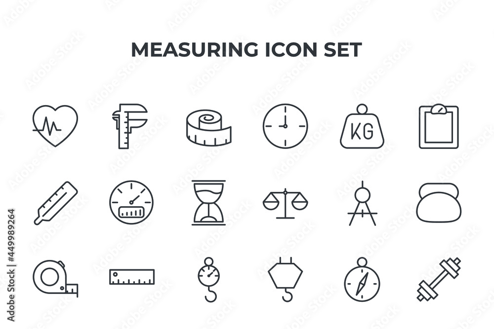measuring set icon, isolated measuring set sign icon, vector illustration measuring set icon, isolated measuring set sign icon, vector illustration