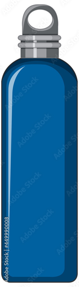 Fototapeta premium Blue metal water bottle isolated