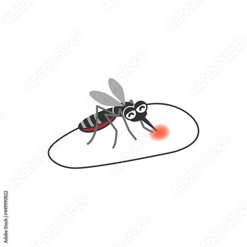 蚊　吸血　お腹が赤い