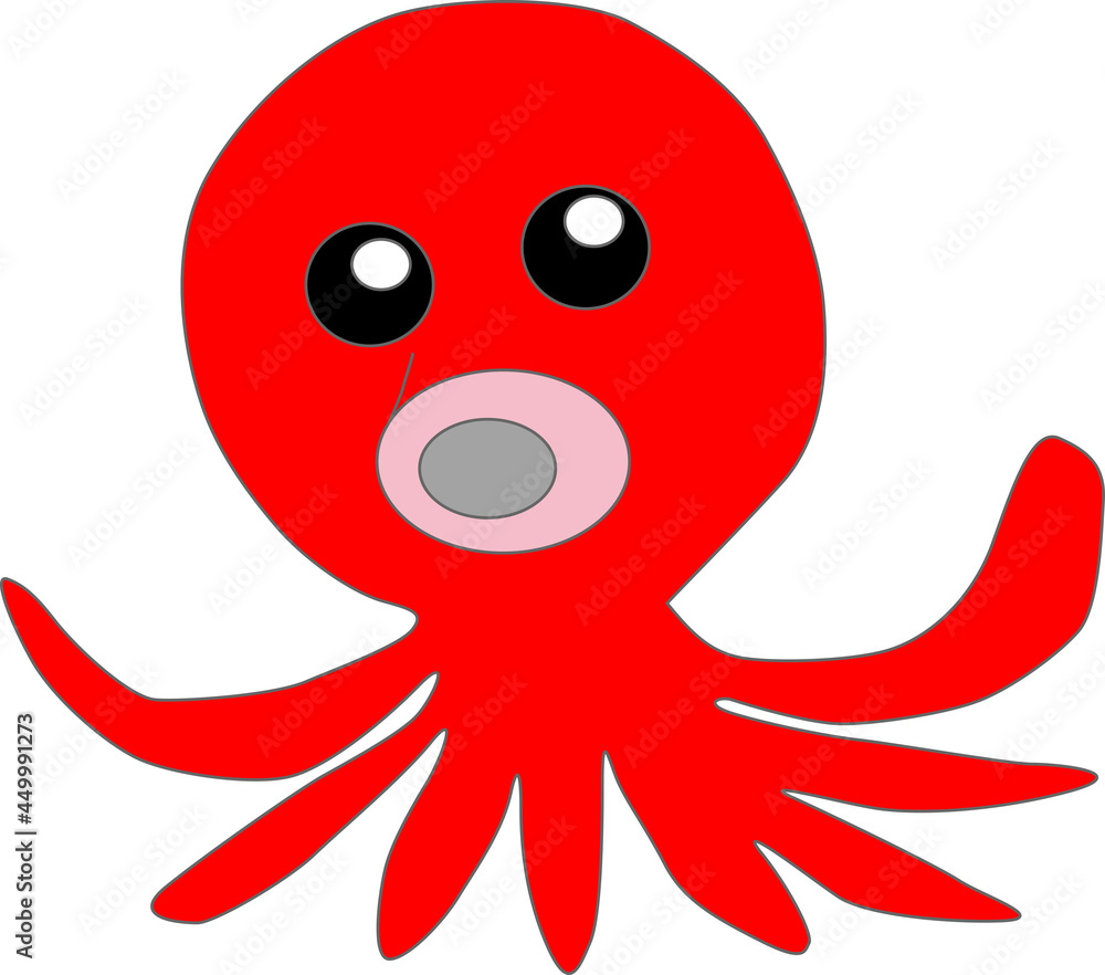 Obraz premium 可愛いキャラクターのタコ