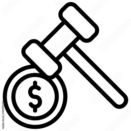 Auction line icon