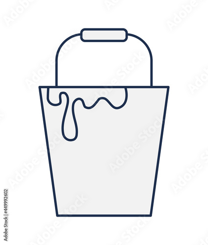gray paint bucket