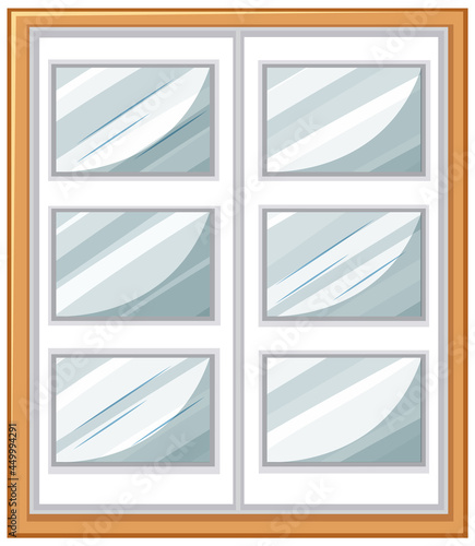 Simple window isolated on white background