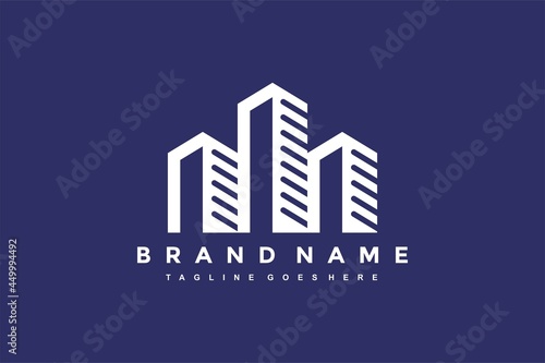 simple city building logo