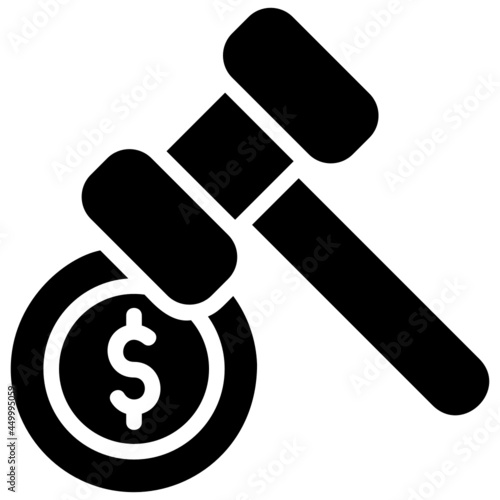 Auction glyph icon