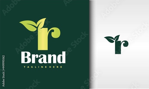 letter r leaf logo