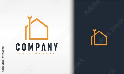 minimal home wrench logo