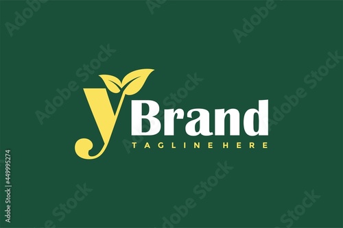 letter y leaf logo