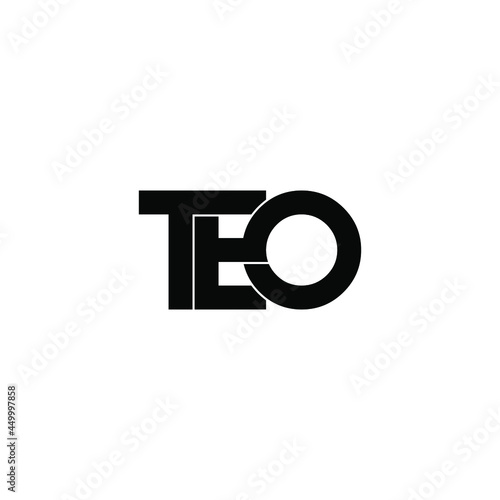teo initial letter monogram logo design photo