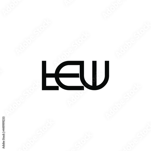 tew initial letter monogram logo design