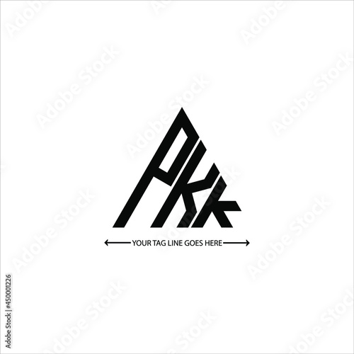 PKK letter logo creative design. PKK unique design photo