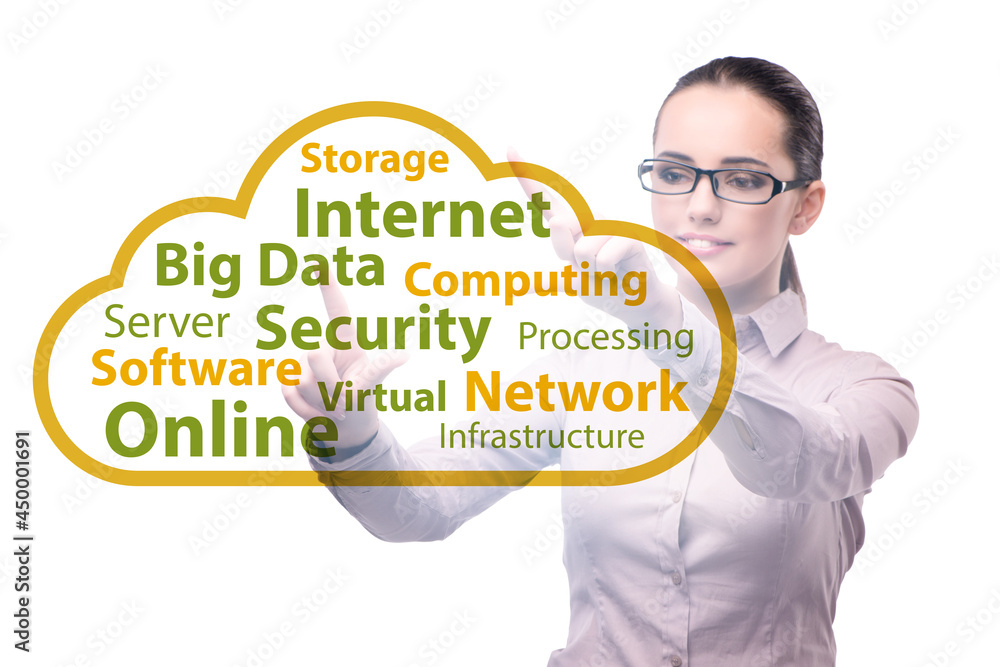 Cloud computing in technology concept Cloud computing in technology concept