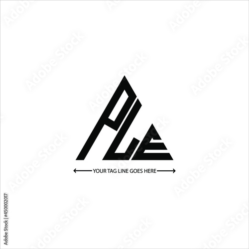 PLE letter logo creative design. PLE unique design
