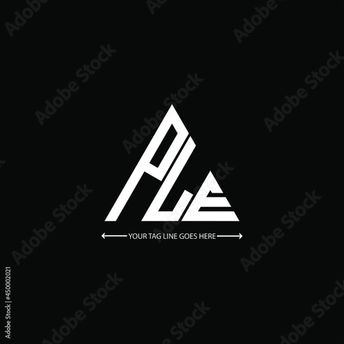 PLE letter logo creative design. PLE unique design