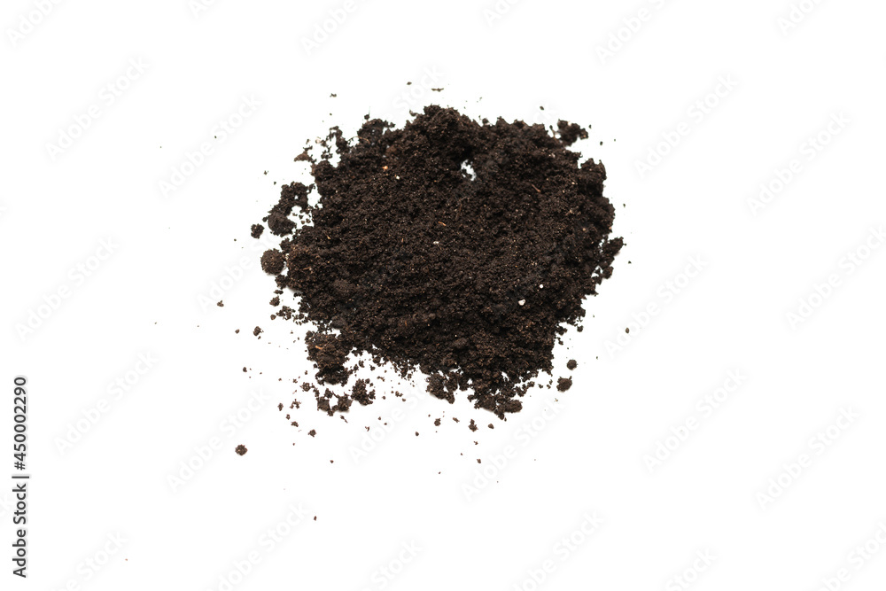 Black land for plant isolated on white background. Black land for plant isolated on white background.