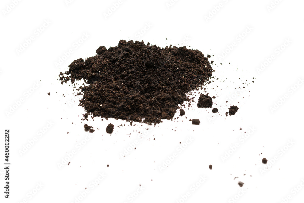 Black land for plant isolated on white background. Black land for plant isolated on white background.