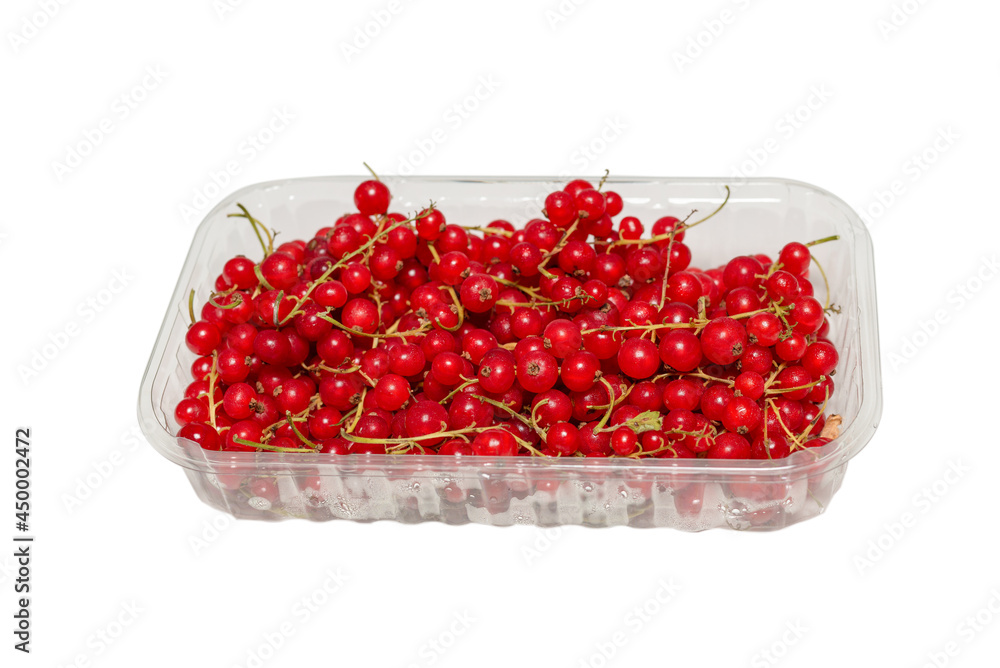 Tasty red currant isolated on white background. Tasty red currant isolated on white background.