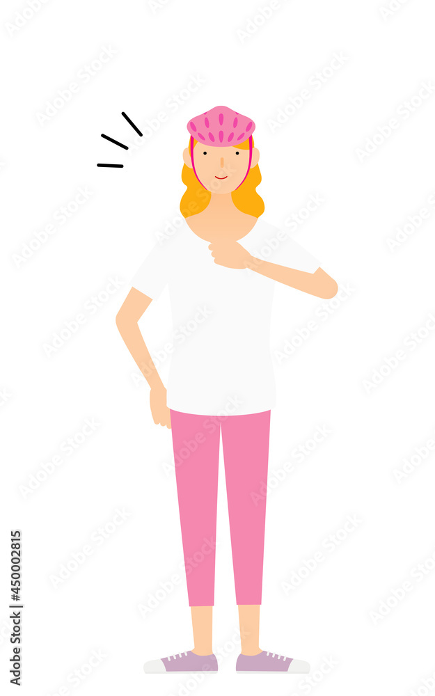 堂々と胸を張るスケーターの女性 堂々と胸を張るスケーターの女性